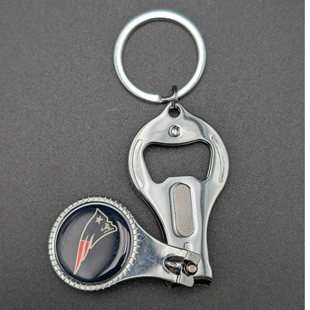 New England Patriots Keychain Nail Clipper Bottle Opener NFL Football Gift
